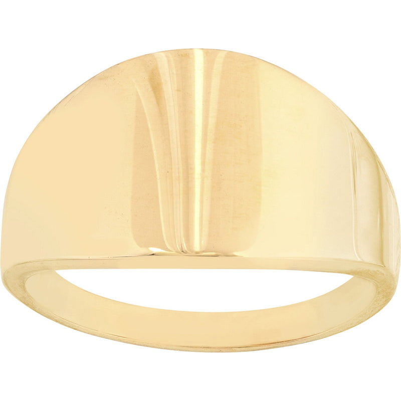 Olas d'Oro 6" Ring - 14K Yellow Gold Graduated Signet Ring