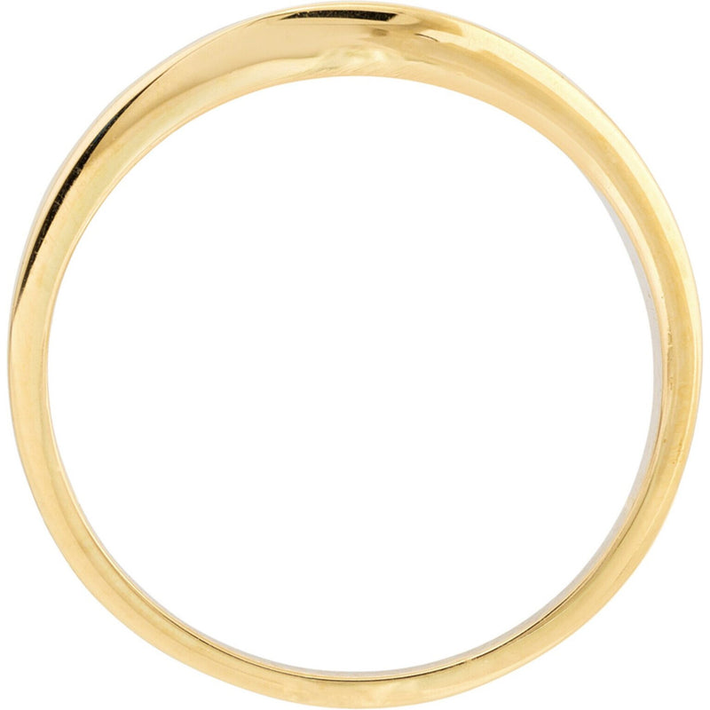 Olas d'Oro 6" Ring - 14K Yellow Gold Graduated Signet Ring