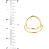 Olas d'Oro 6" Ring - 14K Yellow Gold Organic Open Circle Ring