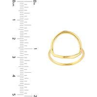 Olas d'Oro 6" Ring - 14K Yellow Gold Organic Open Circle Ring