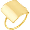 Olas d'Oro 6" Ring - 14K Yellow Gold Organic Rectangle Ring