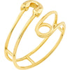 Olas d'Oro 6" Ring - 14K Yellow Gold Safety Pin Bypass Ring