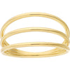 Olas d'Oro 6" Ring - 14K Yellow Gold Triple Domed Ring