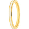 Olas d'Oro 6" Ring - 14K Yellow Gold White Enamel Band Ring