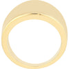 Olas d'Oro 6" Ring - 14K Yellow Gold Wide Band Signet Ring