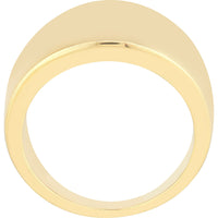 Olas d'Oro 6" Ring - 14K Yellow Gold Wide Band Signet Ring