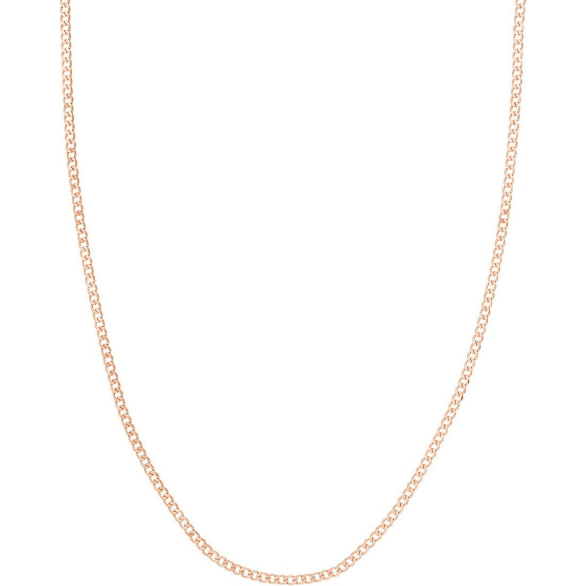 Olas d'Oro 7.25" Bracelet - 14K Rose Gold 2.70mm Diamond Cut Open Curb with Lobster Lock