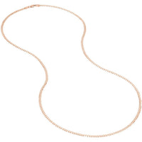 Olas d'Oro 7.25" Bracelet - 14K Rose Gold 2.70mm Diamond Cut Open Curb with Lobster Lock
