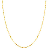 Olas d'Oro 7.25" Bracelet - 14K Yellow Gold 2.5mm Paper Clip Chain with Pear Shape Lock