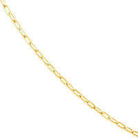 Olas d'Oro 7.25" Bracelet - 14K Yellow Gold 2.5mm Paper Clip Chain with Pear Shape Lock