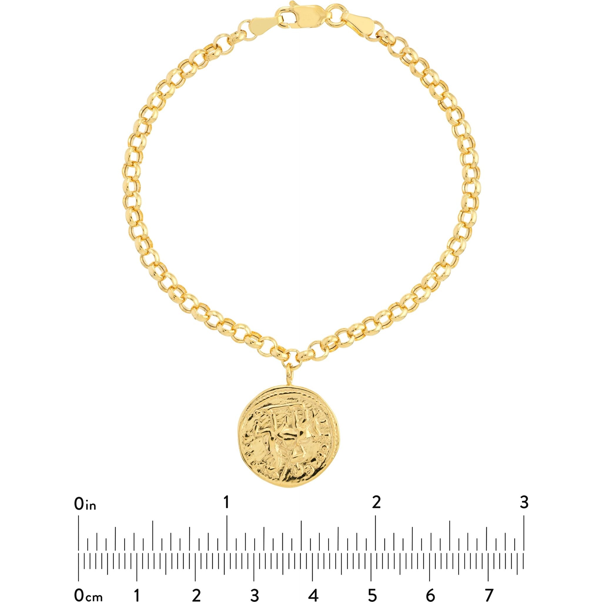 Gold coin store bracelet 14k