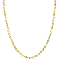 Olas d'Oro 7.50" Bracelet - 14K Yellow Gold 4.5mm Puff Mariner Chain with Lobster Lock