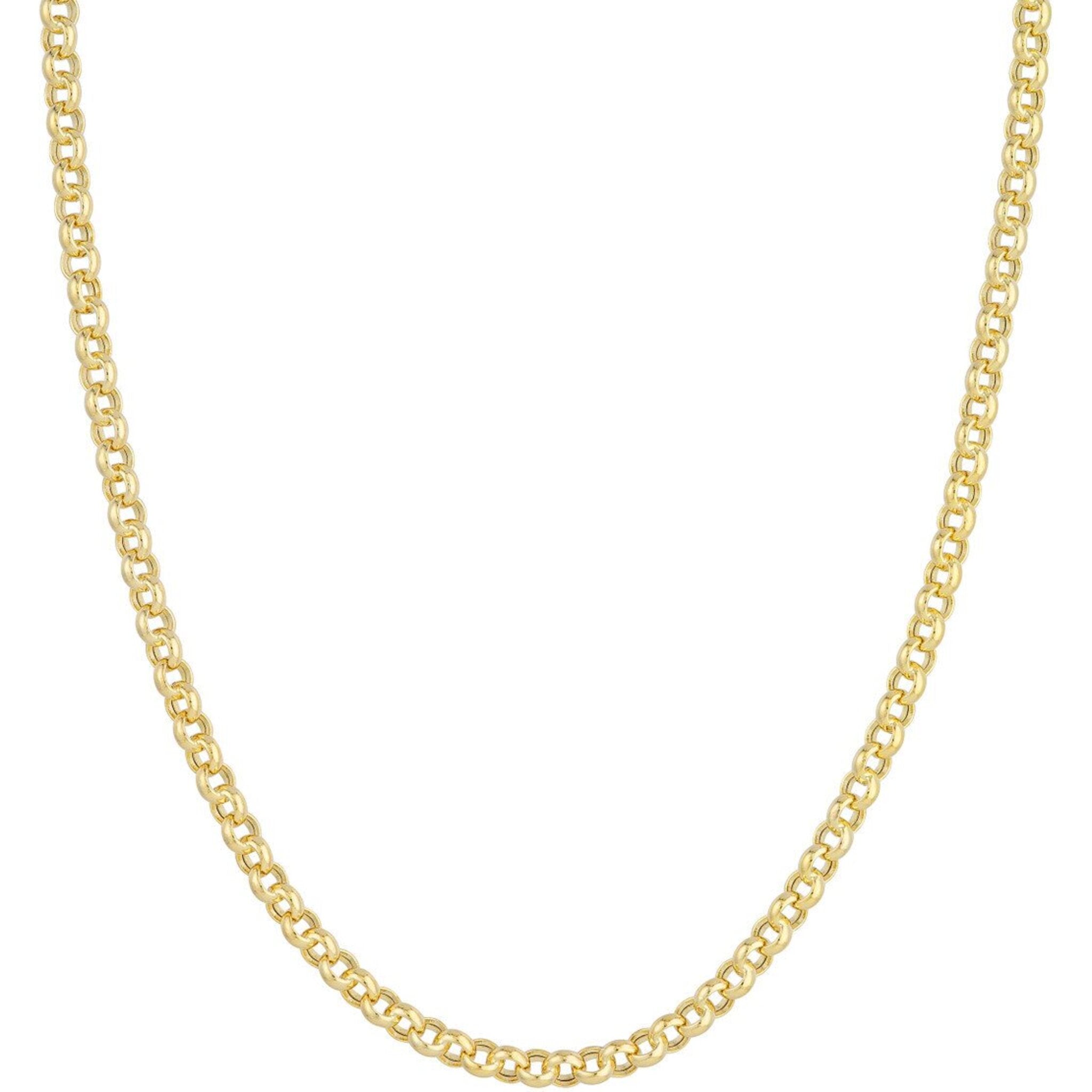 Olas d'Oro 7.50" Bracelet - 14K Yellow Gold 5.2mm Hollow Rolo Chain with Pear Lobster Lock
