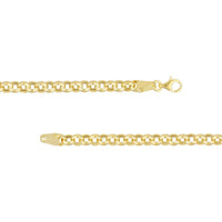 Olas d'Oro 7.50" Bracelet - 14K Yellow Gold 5.2mm Hollow Rolo Chain with Pear Lobster Lock