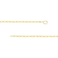 Olas d'Oro 7.5" Bracelet - 14K Yellow Gold Diamond Hook Paper Clip Bracelet