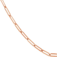 Olas d'Oro 8" Bracelet - 14K Rose Gold 3.80mm Designer Long Link Chain