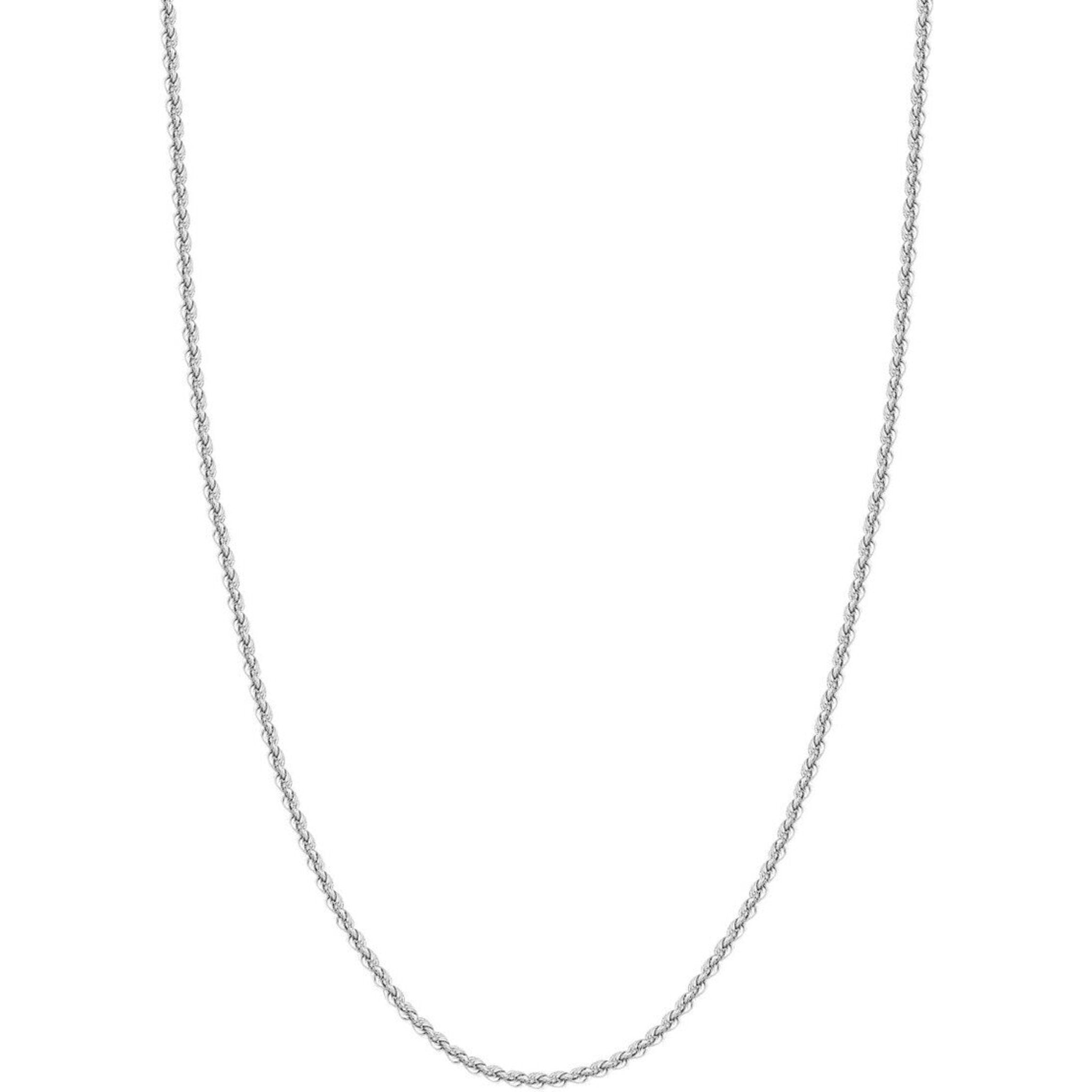 Olas d'Oro 8" Bracelet - 14K White Gold 2.9mm Light Rope Chain with Lobster Lock