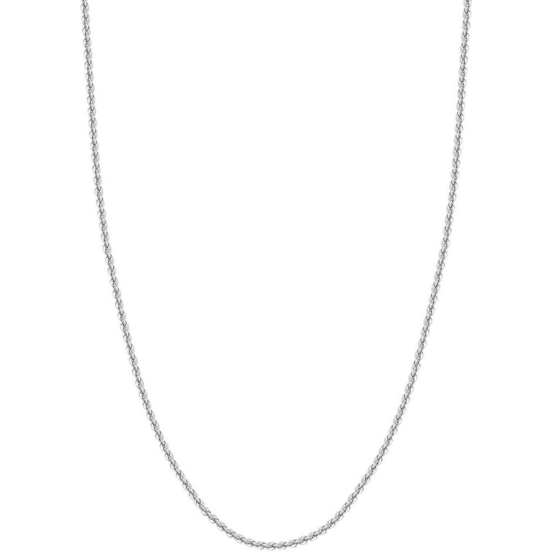 Olas d'Oro 8" Bracelet - 14K White Gold 2.9mm Light Rope Chain with Lobster Lock
