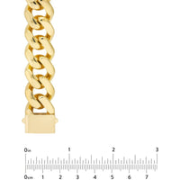 Olas d'Oro 9.25" Bracelet - 14K Yellow Gold 17.80mm Miami Cuban Box Lock