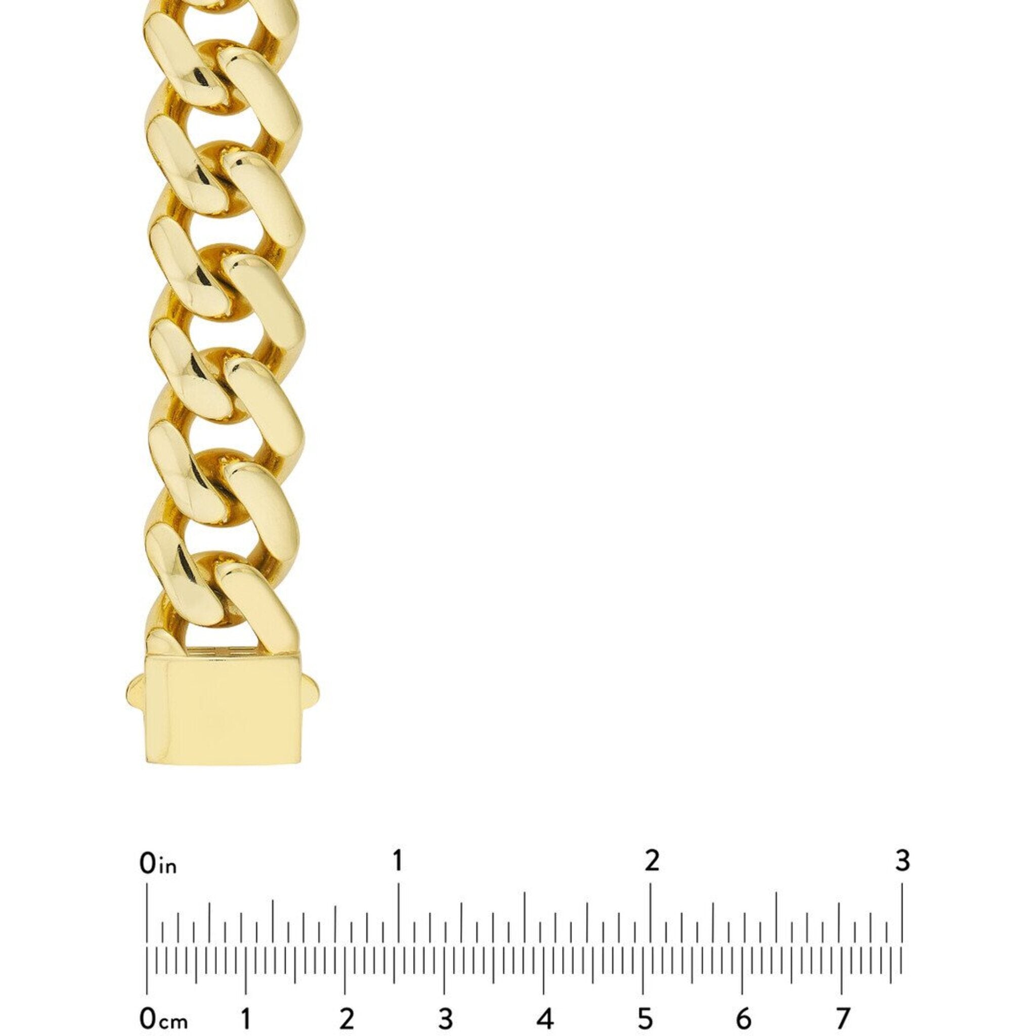 Olas d'Oro 9.25" Bracelet - 18K Yellow Gold 15.80mm Miami Cuban Box Lock
