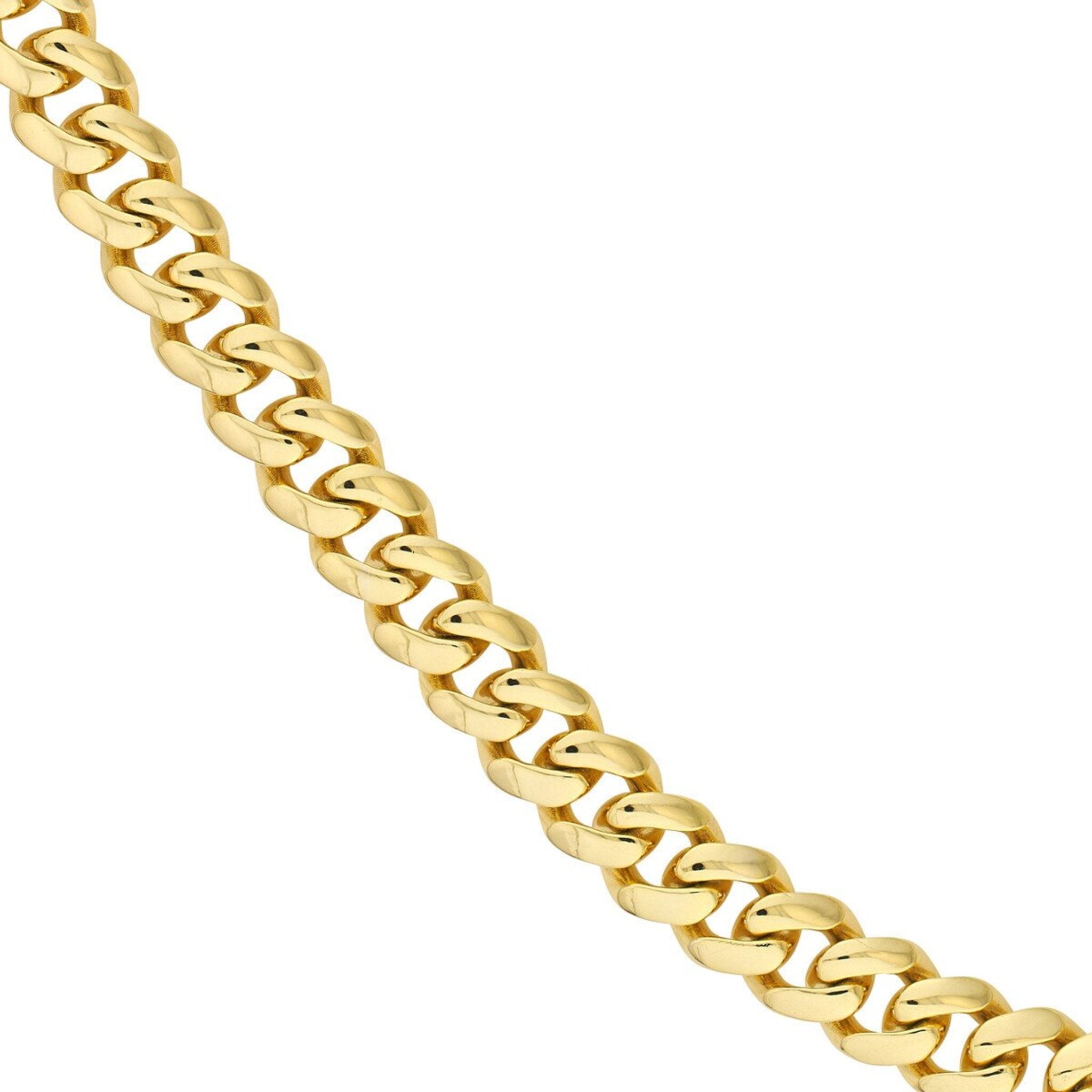 Olas d'Oro 9.75" Bracelet - 10K Yellow Gold 10.80mm Miami Cuban Box Lock