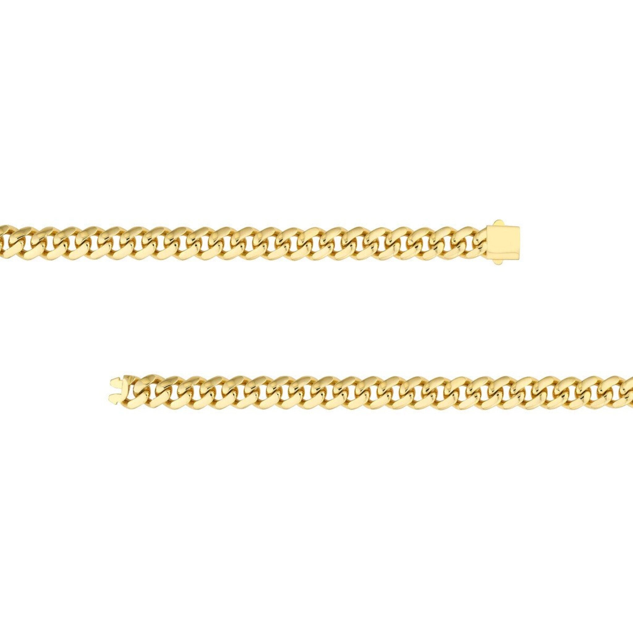 Olas d'Oro 9.75" Bracelet - 10K Yellow Gold 10.80mm Miami Cuban Box Lock