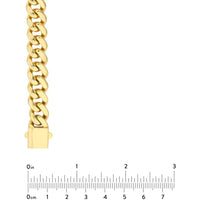Olas d'Oro 9.75" Bracelet - 10K Yellow Gold 10.80mm Miami Cuban Box Lock