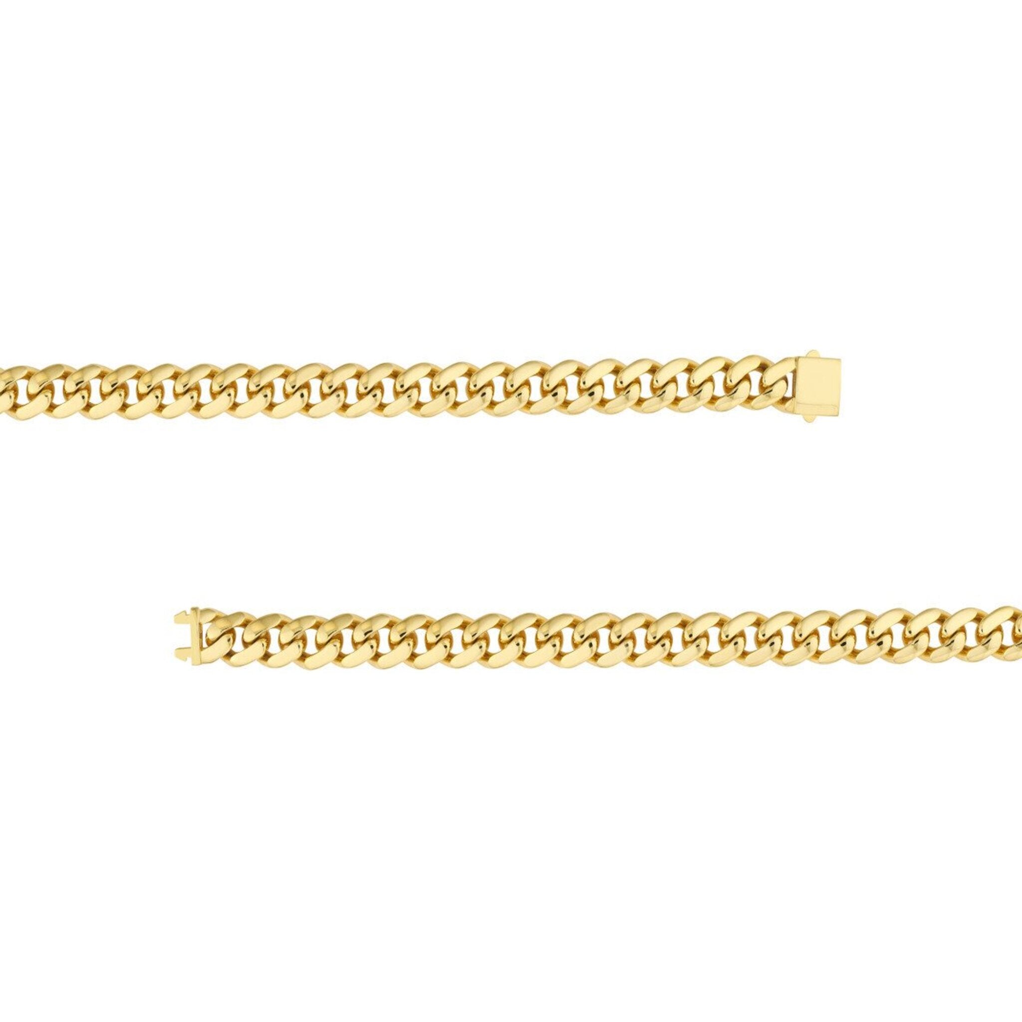 Olas d'Oro 9.75" Bracelet - 10K Yellow Gold 13.80mm Miami Cuban Box Lock