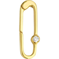 Olas d'Oro Bracelet - 14K Yellow Gold Diamond Push Lock