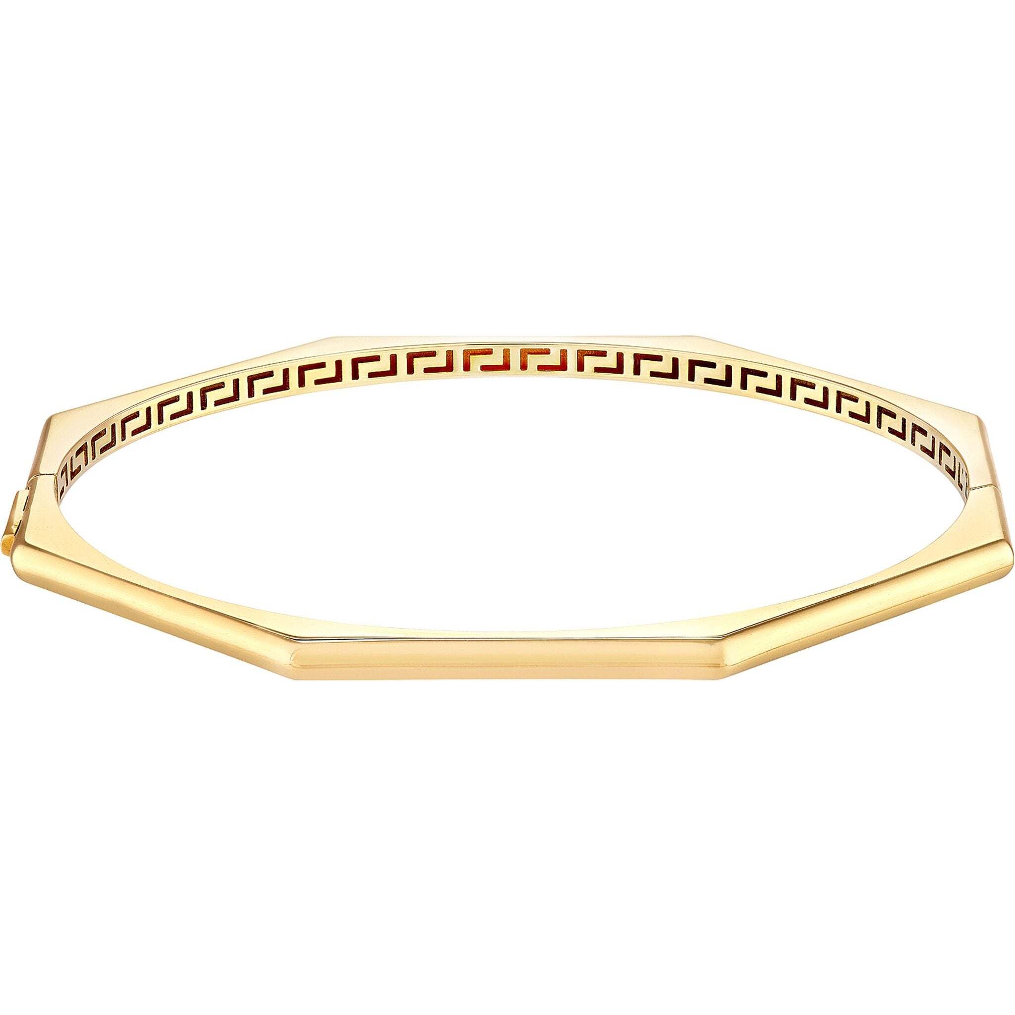 Olas d'Oro Bracelet - 14K Yellow Gold Geometric Octagon Bangle Bracelet