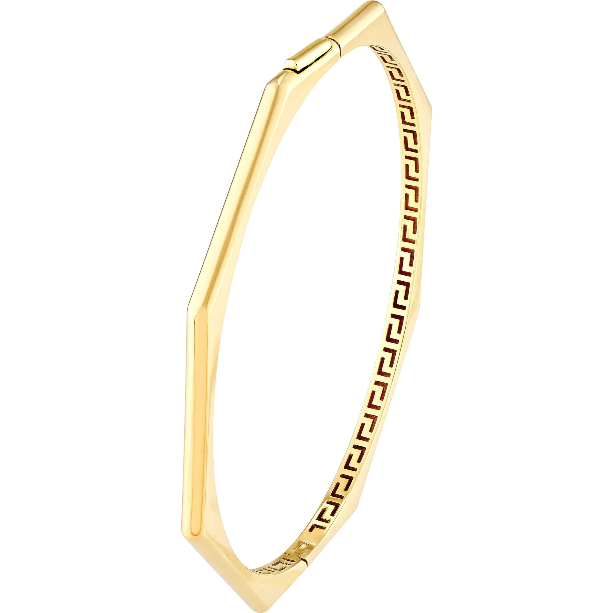Olas d'Oro Bracelet - 14K Yellow Gold Geometric Octagon Bangle Bracelet