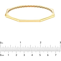 Olas d'Oro Bracelet - 14K Yellow Gold Geometric Octagon Bangle Bracelet