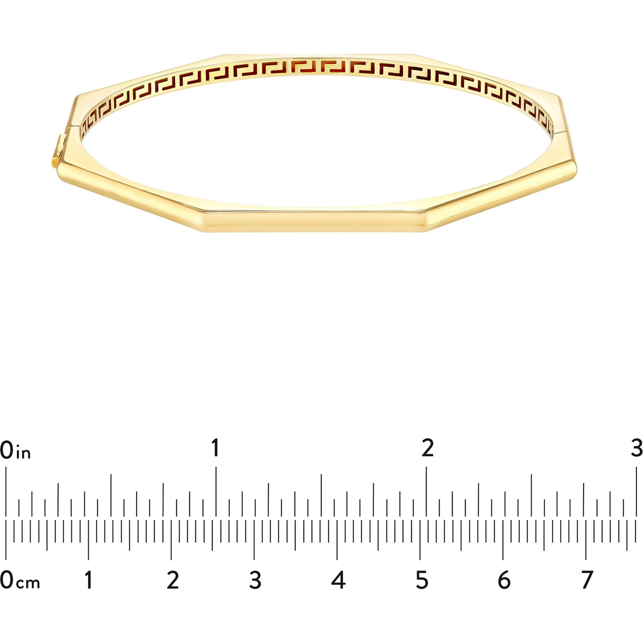Olas d'Oro Bracelet - 14K Yellow Gold Geometric Octagon Bangle Bracelet