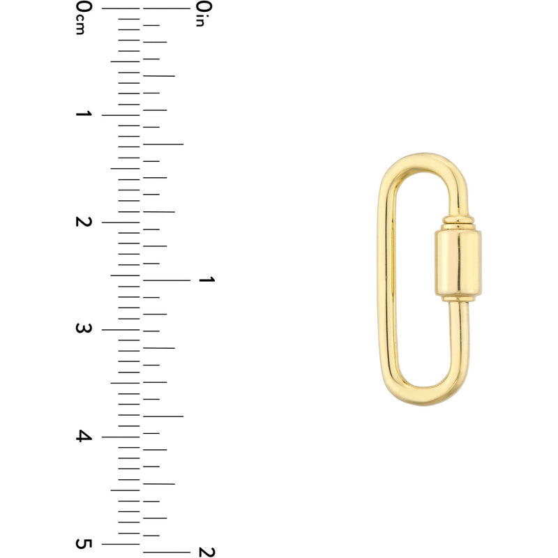 Olas d'Oro Bracelet - 14K Yellow Gold Oval Clasp Twist Lock