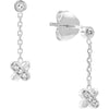 Olas d'Oro Earrings - 14K White Gold Diamond XO Drop Earrings