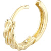 Olas d'Oro Earrings - 14K Yellow Gold Basket Weave Hoops