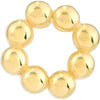 Olas d'Oro Earrings - 14K Yellow Gold Bead Circle Stud Earrings