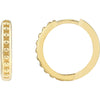 Olas d'Oro Earrings - 14K Yellow Gold Channel Beads Hoops