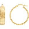 Olas d'Oro Earrings - 14K Yellow Gold Cobblestone Hoop Earrings