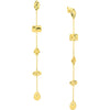 Olas d'Oro Earrings - 14K Yellow Gold Hammered Dangle Earrings