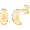 Olas d'Oro Earrings - 14K Yellow Gold High Polished 1/2 Hoop