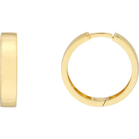 Olas d'Oro Earrings - 14K Yellow Gold Large Round Hoop Earrings