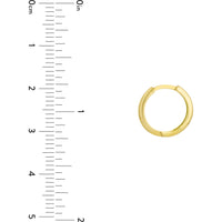 Olas d'Oro Earrings - 14K Yellow Gold Medium Huggie Earrings