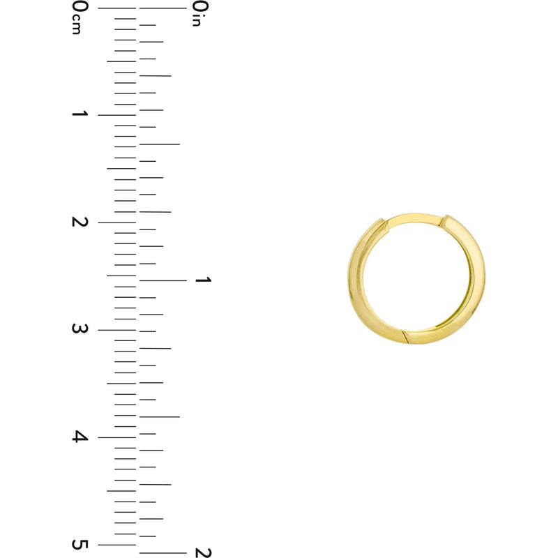 Olas d'Oro Earrings - 14K Yellow Gold Medium Huggie Earrings