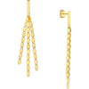 Olas d'Oro Earrings - 14K Yellow Gold Multi-Strand Valentino Chain Dangle Earrings