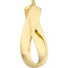 Olas d'Oro Earrings - 14K Yellow Gold Oval Waved Polished Hoops