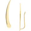 Olas d'Oro Earrings - 14K Yellow Gold Polished Climber Earrings