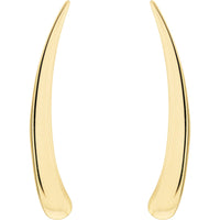 Olas d'Oro Earrings - 14K Yellow Gold Polished Climber Earrings