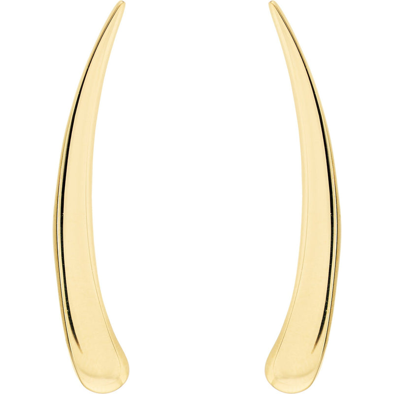 Olas d'Oro Earrings - 14K Yellow Gold Polished Climber Earrings