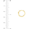 Olas d'Oro Earrings - 14K Yellow Gold Segmented Cross Huggies